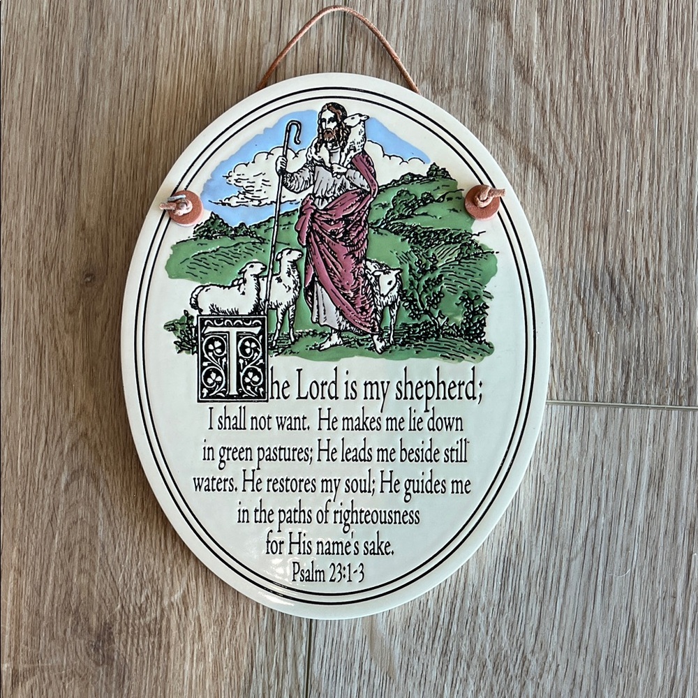 Spooner Creek Designs Wall Plaque with Psalm 23:1-3